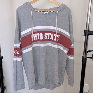 Ohio State Gray & Maroon Hooded Pullover Sweatshirt